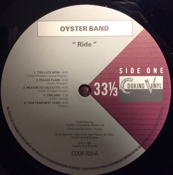 Oyster Band* - Ride (LP, Album)