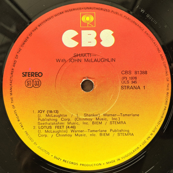 Shakti (2) With John McLaughlin - Shakti With John McLaughlin (LP, Album)