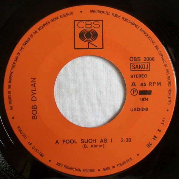 Bob Dylan - A Fool Such As I (7