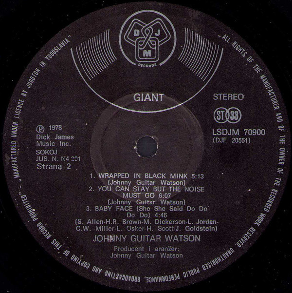 Johnny Guitar Watson - Giant (LP, Album)